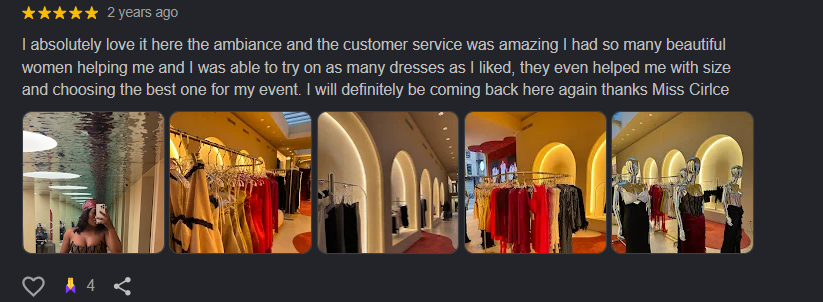 Fashion original Google review
